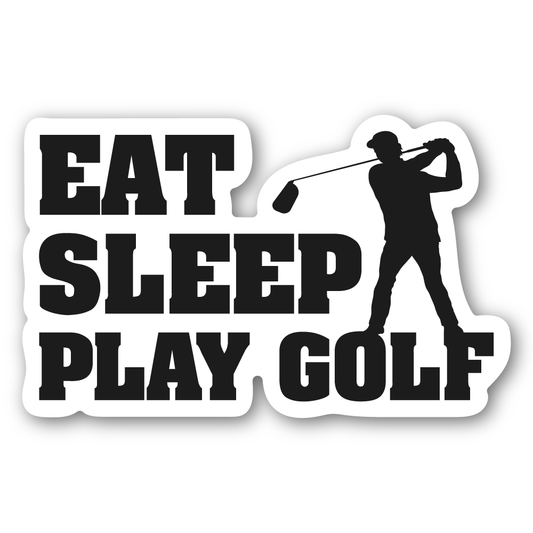 Eat Sleep Play Golf Sticker