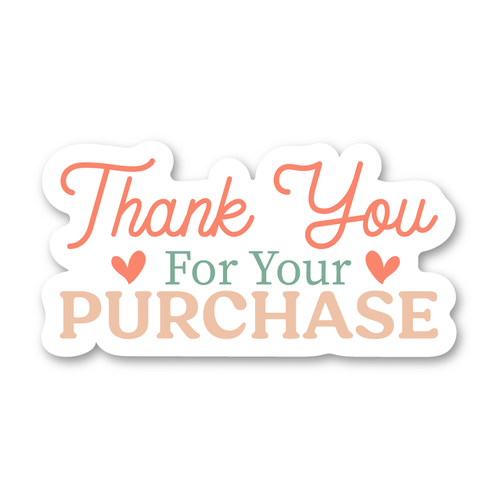 Thank You For Your Purchase Sticker Sheets - Style 1